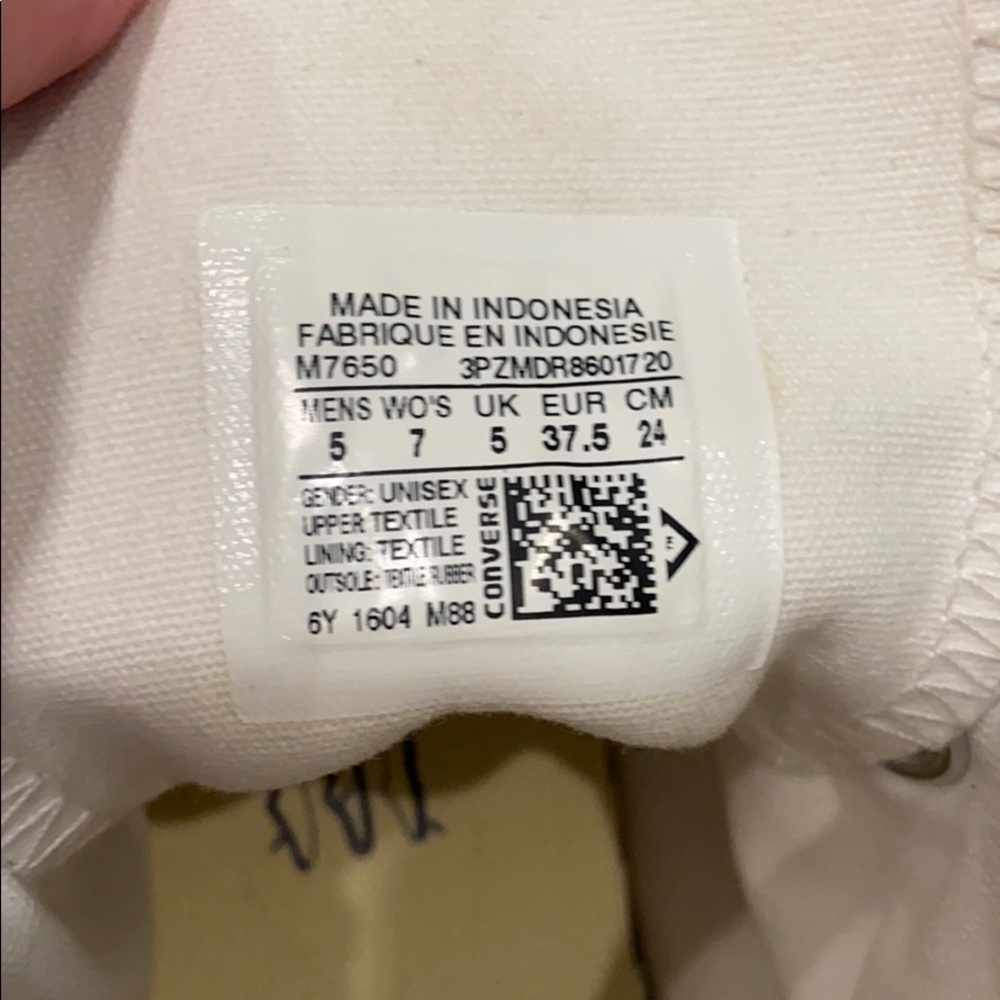 White Converse High Tops - Picture 4 of 4